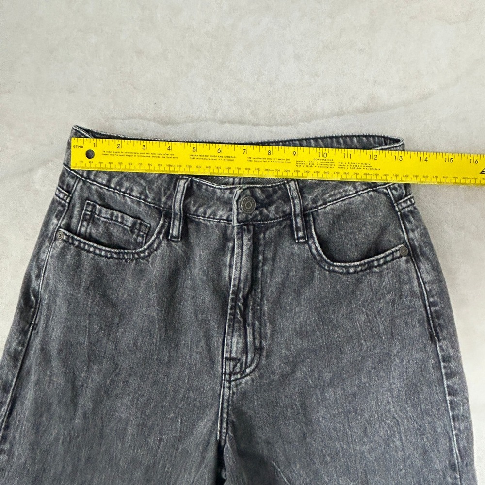 Hidden Los Angeles Jeans Womens 25‎ Washed Black Wide Leg Raw Hem Soft Cotton - Picture 9 of 16
